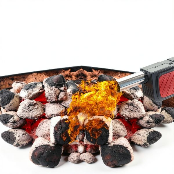 plplaaoo Electric Air Blower for BBQ, Portable Handheld Fire Starter-1