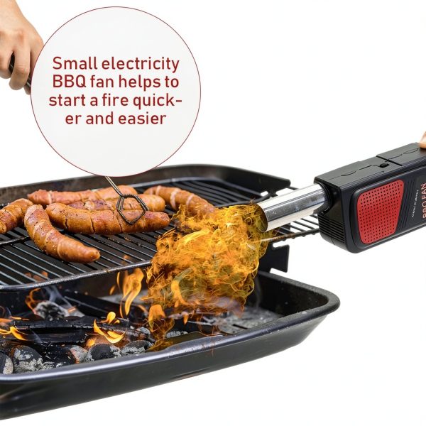 plplaaoo Electric Air Blower for BBQ, Portable Handheld Fire Starter-2