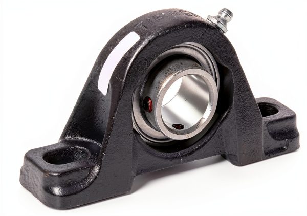 Timken SAS1 15/16 Ball Bearing Pillow Block, 2 Bolt Holes, Relubricatable, Non-Expansion, Cast Iron, Setscrew Locking Collar, Steel Insert, Inch, 1-15/16" Bore Diameter-0
